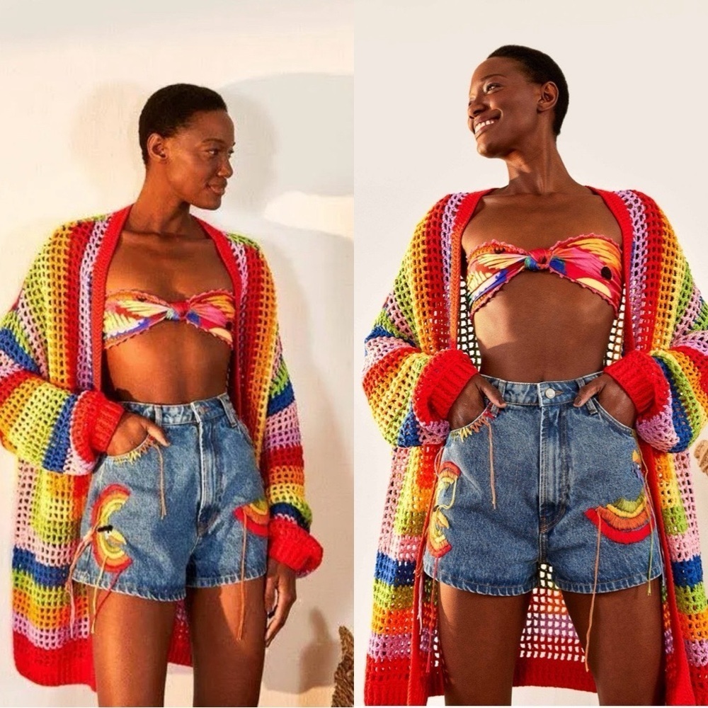 FARM Rio Colorful Jean Shorts